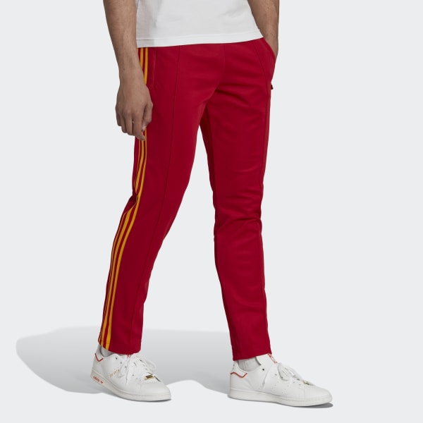 adidas Beckenbauer Track Pants - Red | Men's Lifestyle | adidas US