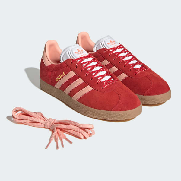 Red adidas gazelle trainers outlet