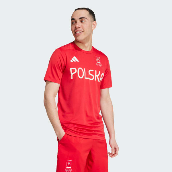 Rosso T-shirt da allenamento HIIT Poland