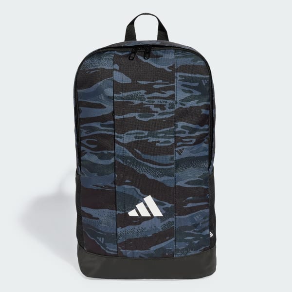Grey Linear Graphic Backpack