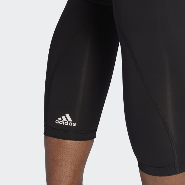 Nero Leggings 7/8 Optime TrainIcons 3-Stripes (Curvy)