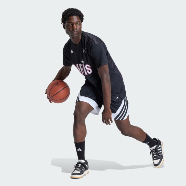 Schwarz PARIS BASKETBALL KURZÄRMLIGES AUFWÄRMTRIKOT