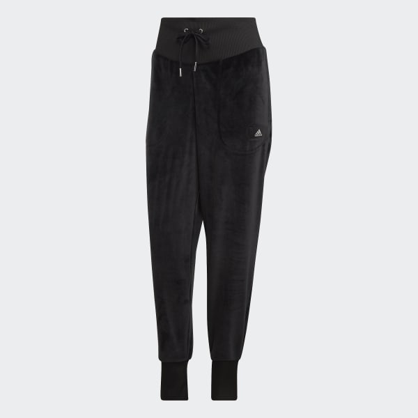 Czerń Holidayz Cozy Velour Joggers TB405