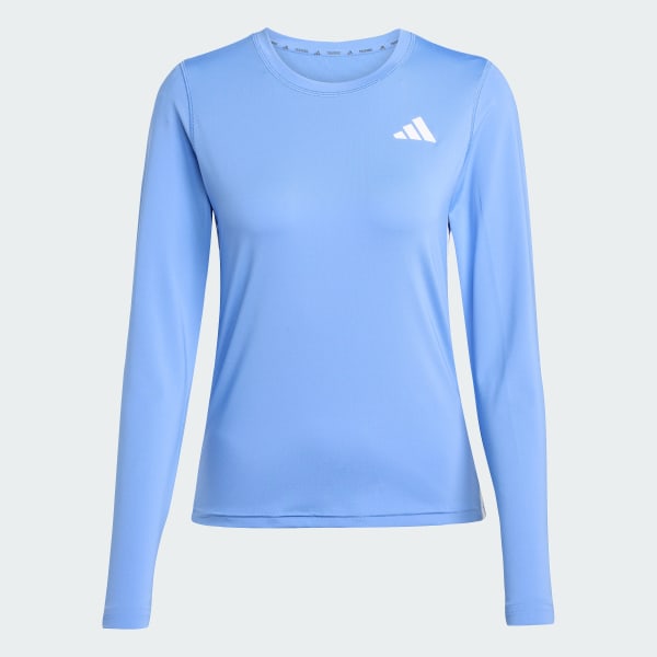 Bleu Haut d'entraînement manches longues 3 bandes Essentials