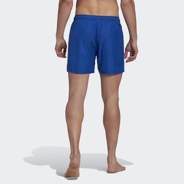 Blue Short Length Mid 3-Stripes Swim Shorts VU875