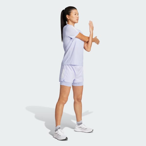 Purpura Shorts Own the Run Climacool 2 en 1