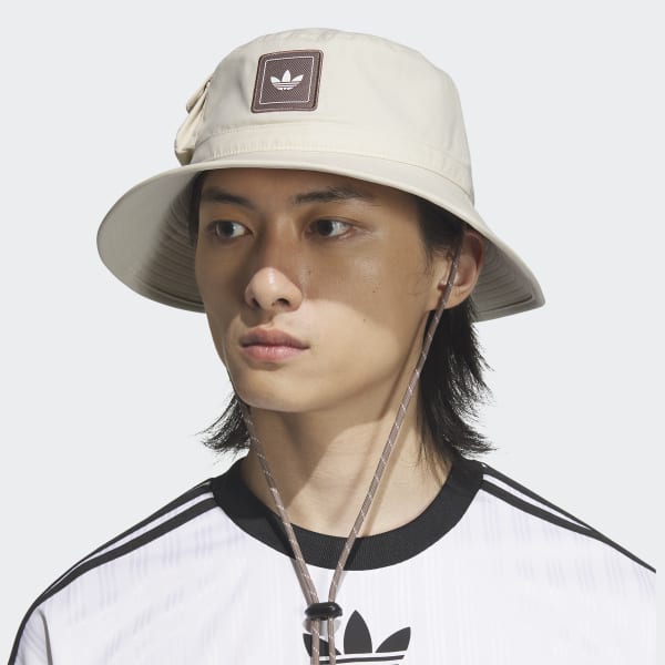 GT POLYESTER BOONIE HAT ホワイト　新品未使用品 adidas Originals Boonie Bucket Hat, Non Dyed White/White