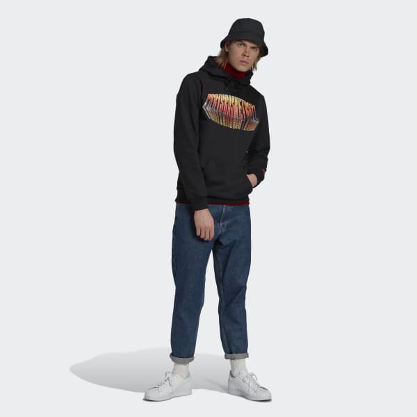 Preto Camisola com Capuz adidas x Paris Basketball EKH19