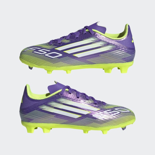 adidas F50 League Firm/Multi-Ground Cleats Kids - Purple