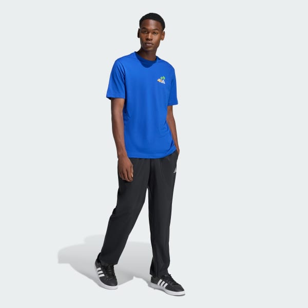 Azul CAMISETA BORDADO PEQUENO ESTAMPA SURF