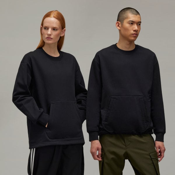 トップス Y-3 Classic Knit Crew Sweater XL Adidas Y-3 Men Classic Logo Front Crew Sweater black