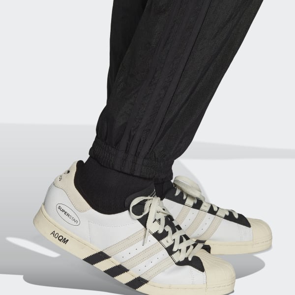 Black Reveal Material Mix Tracksuit Bottoms TK487