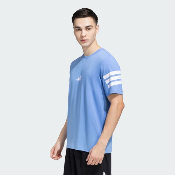 Blue Future Icons 3 Stripes Tee