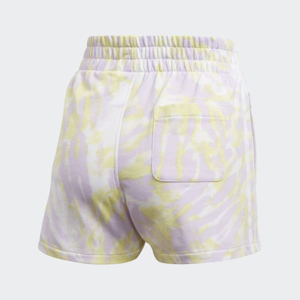 yellow and white adidas shorts