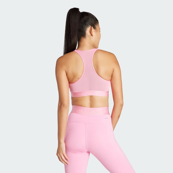 adidas Women's Don't Rest 3-Stripes Strap Bra, Real Pink, Small :  : Clothing, Shoes & Accessories