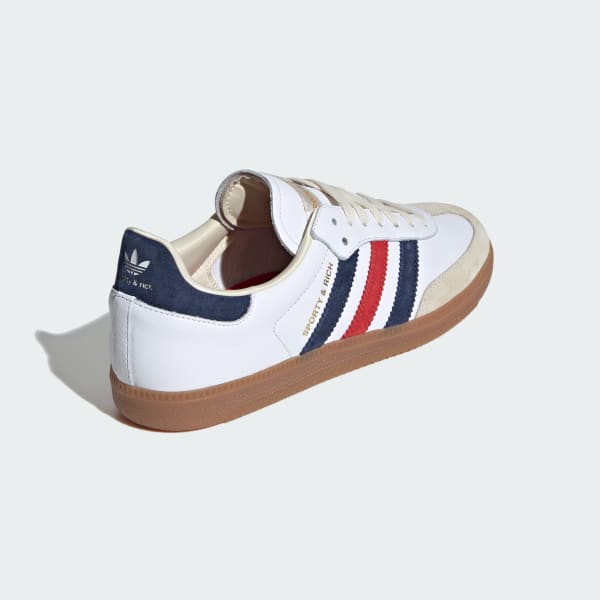 ★【Adidas】★Adidas x Sporty & Rich Samb.a OG★22-29.5cm★ adidas Sporty & Rich x Samba OG White Core Burgundy for Sale