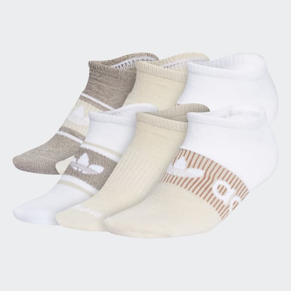 adidas Gradient Superlite No-Show Socks 6 Pairs - Beige | Women's ...