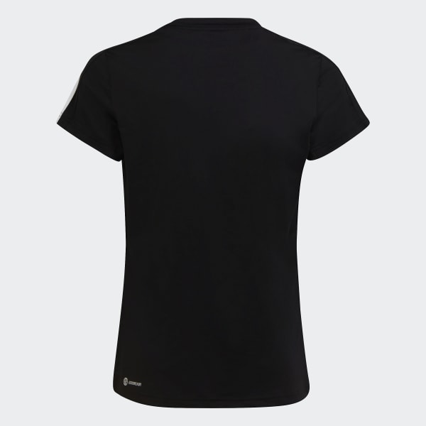 Negro Camiseta de Entrenamiento Train Essentials AEROREADY 3 Rayas Ajuste Ceñido