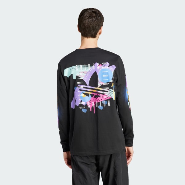 Negro Retro LS tee