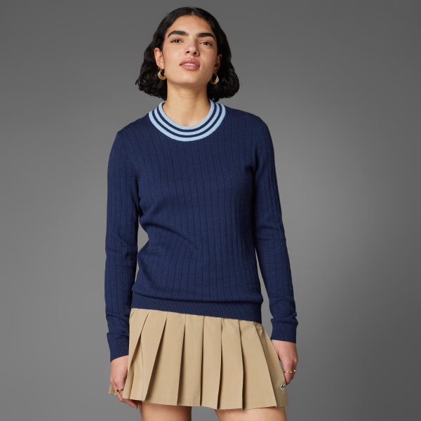 Azul Sudadera Tejida Cashmere