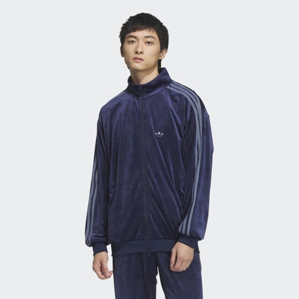 アディダス ベロア トラックジャケット - ブルー | アディダス ジャパン