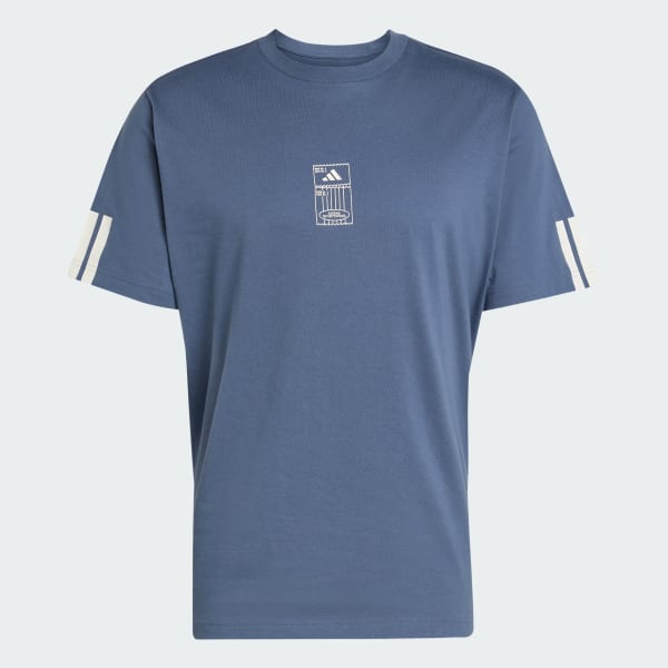 Azul Camiseta holgada con estampado Stadium Ticket