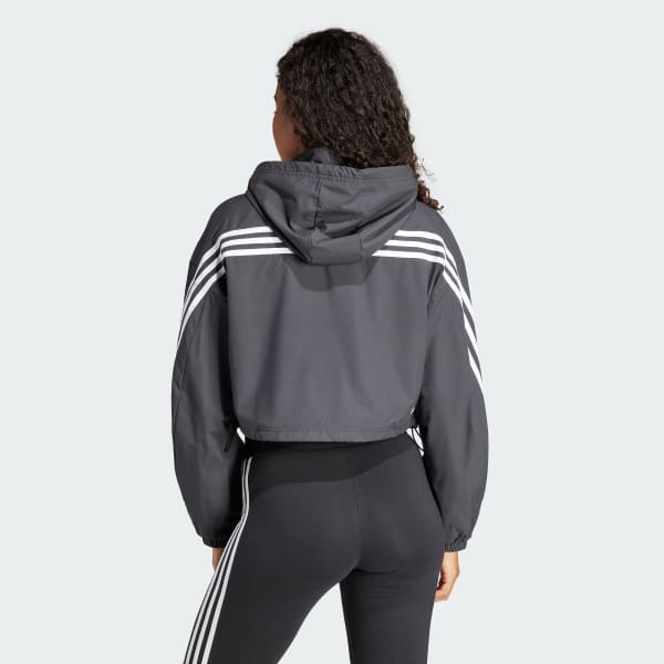 Adidas originals three stripe track jacket in black top