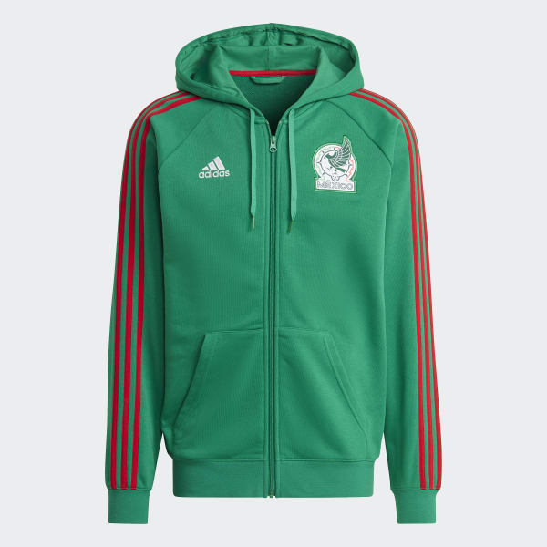 Verde Sudadera con Gorro México Cierre Frontal TW813