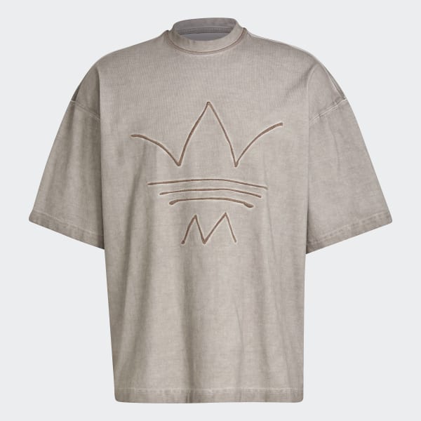 Cafe Camiseta R.Y.V. Holgada con Trifolio Abstracto