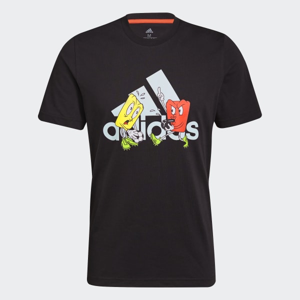 Negro Camiseta Badge of Sport Mascot Estampada JES70