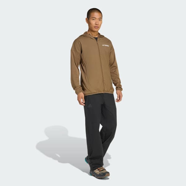 Cafe Chaqueta con Capucha Terrex Xperior CLIMAWARM+ Cortavientos Tela Fleece Ligera