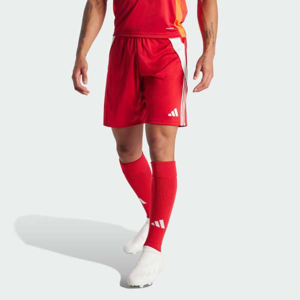 Adidas red soccer shorts new arrivals