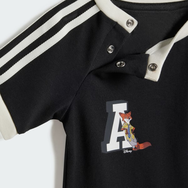 ブラック adidas ディズニー スリーストライプス ボディシャツ キッズ