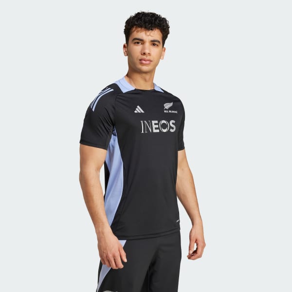 Nero T-shirt da rugby AEROREADY Short Sleeve All Blacks