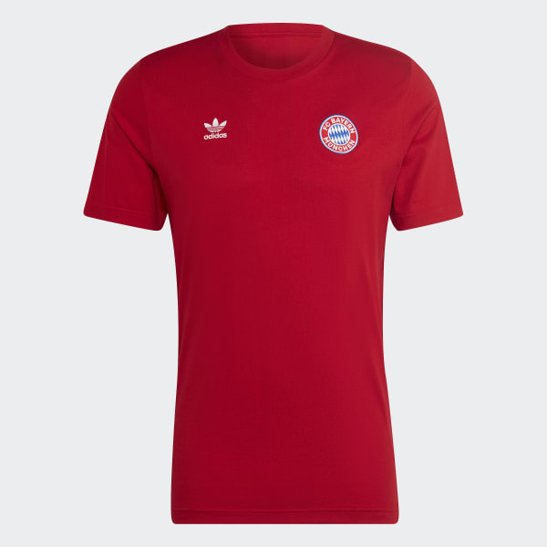 Rood FC Bayern Essentials Trefoil T-Shirt BUT99