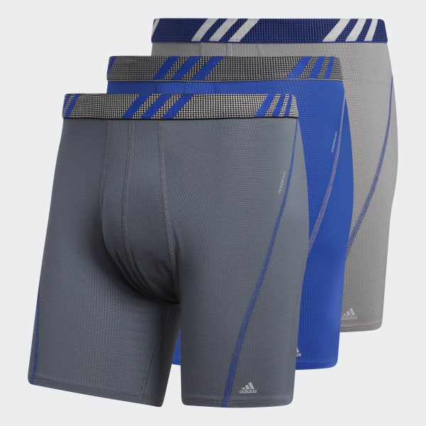 adidas Performance Mesh Boxer Briefs 3 Pairs - Grey