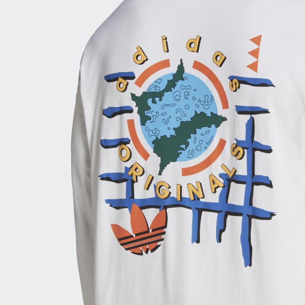 White Wander Hour Long Sleeve Tee EKL09