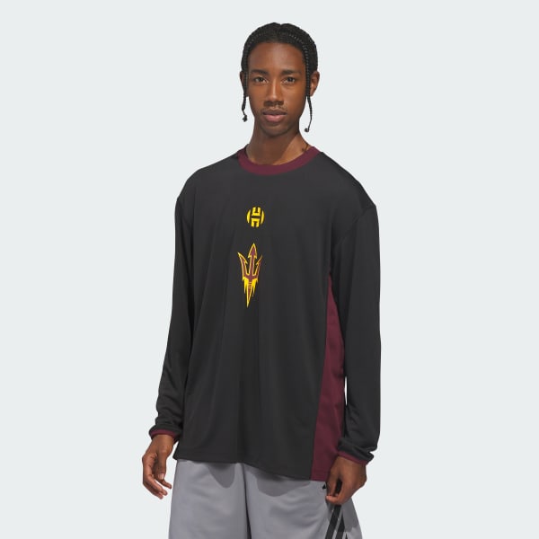 adidas NCAA ASU x HARDEN LONG SLEEVE TEE - Black | Free Shipping