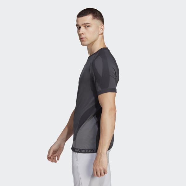 Black adidas PRIMEKNIT Yoga Seamless Training T-Shirt