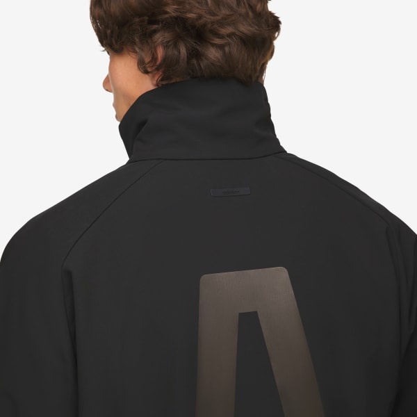 Black FEAR OF GOD ATHLETICS BRUSHBACK WOVEN STORM JACKET