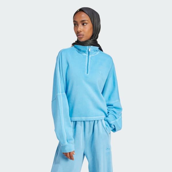 Felpa adidas blu e bianca online