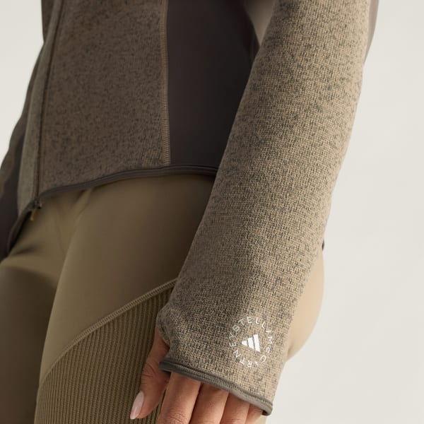 Brun adidas By Stella McCartney CLIMAWARM Running Full-Zip mellemlag