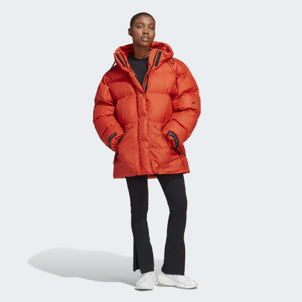 Orange adidas by Stella McCartney Mid-Length Padded Winter Jacket