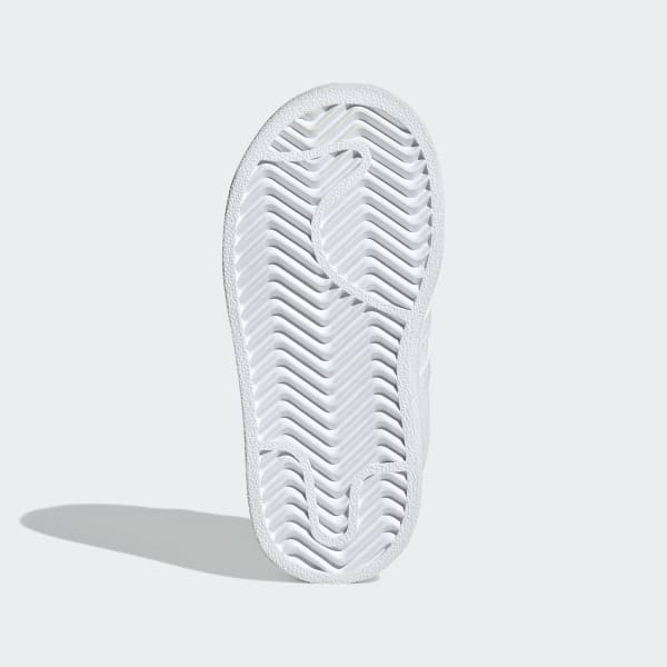Blanco Zapatillas Superstar II con cordones elásticos para niños