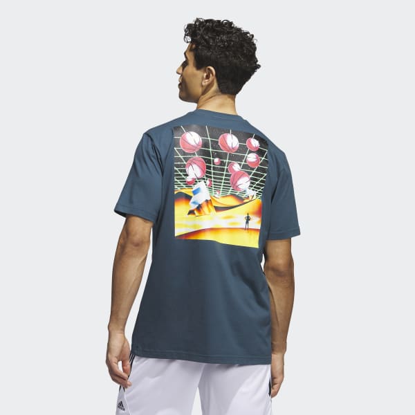 Turquoise Metaverse Oasis Hoops Tee