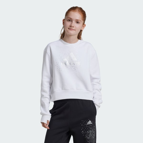 Adidas Glam Crew Sweatshirt Kids Kids White M
