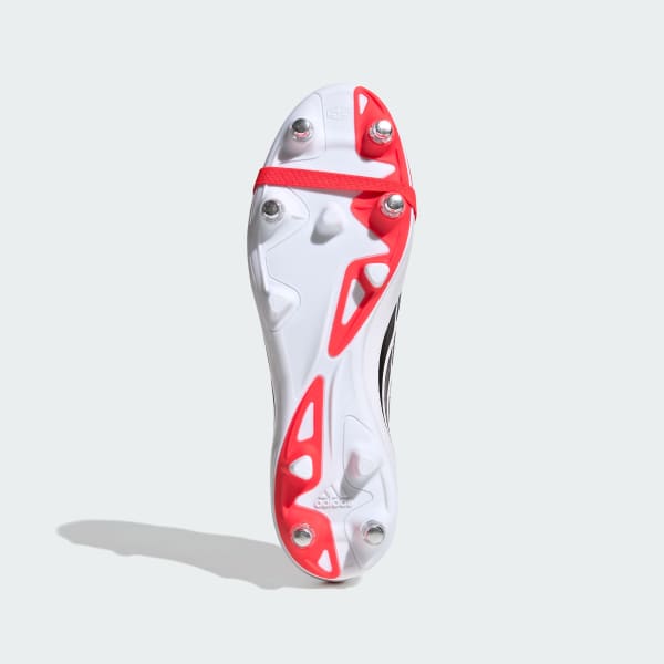 Czerwony Buty piłkarskie z wywijanym językiem na miękką nawierzchnię PREDATOR LEAGUE