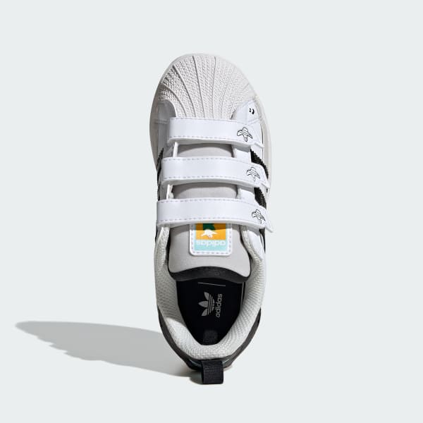 White Superstar Shmoofoil Comfort Closure Shoes Kids