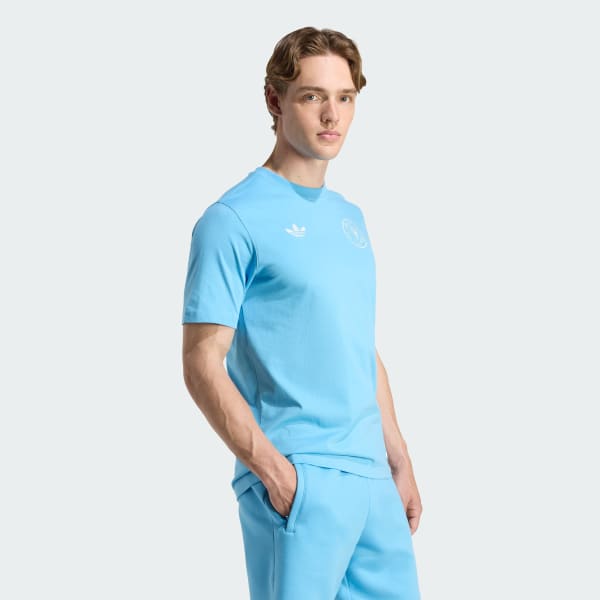 สีน้ำเงิน เสื้อยืด Inter Miami CF adidas Originals Travel