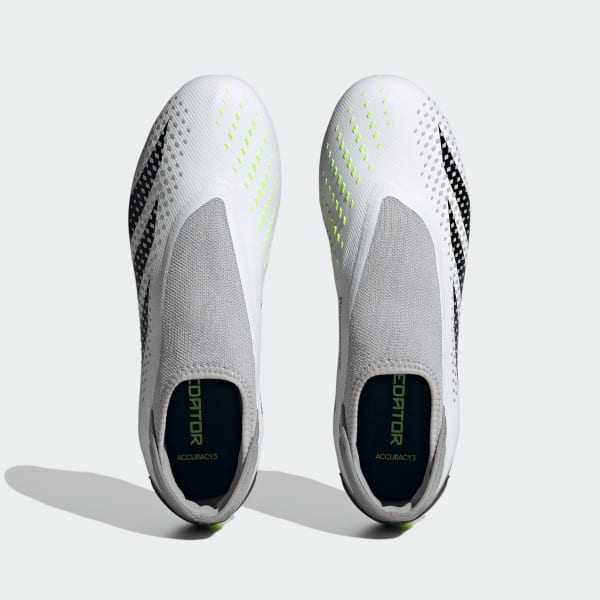 White Predator Accuracy.3 Laceless Firm Ground Boots